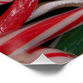 Kandijbonen en peppermints-kerstfeestdag perfect poster (Hoek)