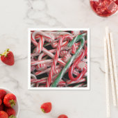 Kandijbonen en peppermints-kerstfeestdag servetten (Insitu)