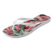 Kandijbonen en peppermints-kerstfeestdag teenslippers (Schuin)