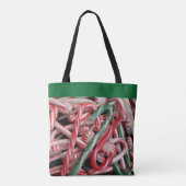 Kandijbonen en peppermints-kerstfeestdag tote bag (Achterkant)
