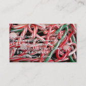 Kandijbonen en peppermints-kerstfeestdag visitekaartje (Voorkant)