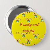 Kandijnen en lint ronde button 4,0 cm (Voorkant /achterkant)