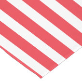 Kandijngestreepte rood en wit eenvoudige horizonta korte tafelloper (Hoek)