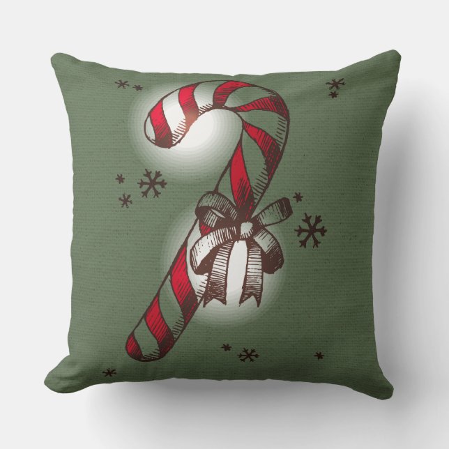 Kandijriet/Dove Linen-kerstloods Kussen (Voorkant)