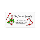 Kandijriet kerstadreslabel etiket (Voorkant)