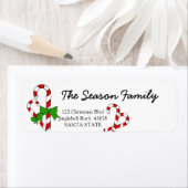 Kandijriet kerstadreslabel etiket (Insitu)