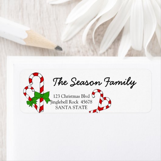 Kandijriet kerstadreslabel etiket (Insitu)