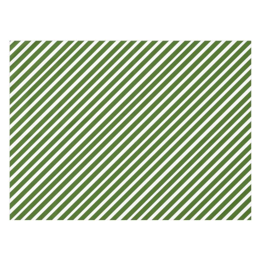 Kandijriet kerstgroen en witte streep tafelkleed (Voorkant (Horizontaal))