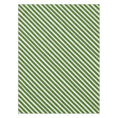 Kandijriet kerstgroen en witte streep tafelkleed (Voorkant)