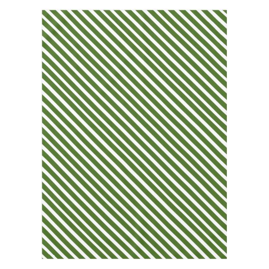 Kandijriet kerstgroen en witte streep tafelkleed (Voorkant)