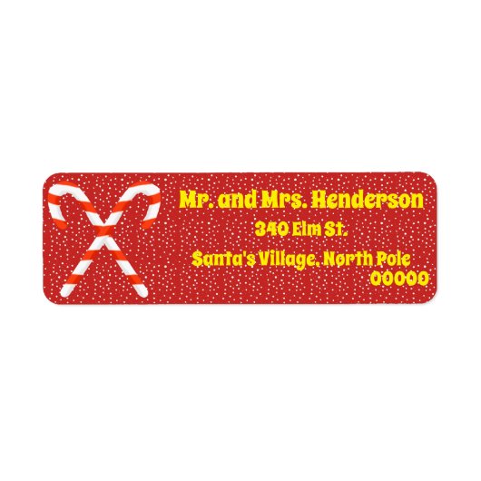Kandijriet, kerstnamenadreslabels etiket (Voorkant)