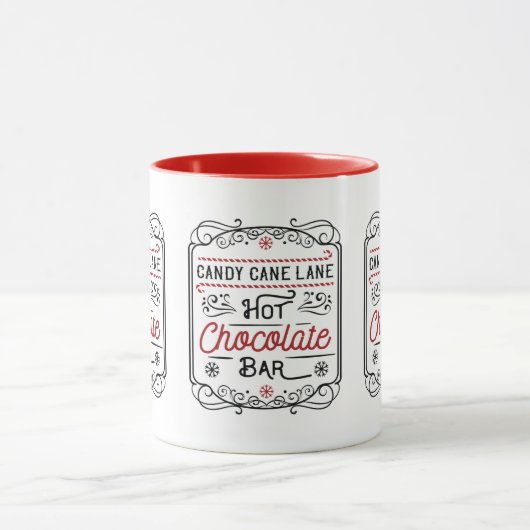 Kandijriet Lane Hot Chocolate Bar, kerstmis Mok (Midden)