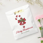 Kandijriet met boog en kerstmis bedankzakje (Gezegeld)