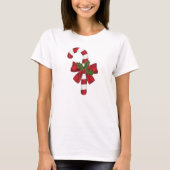 Kandijriet met boog en kerstmis t-shirt (Voorkant)