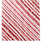 Kandijriet met sterren en Snowflakes Douchegordijn (Voorkant)