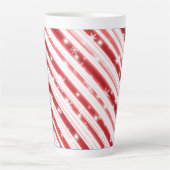 Kandijriet met sterren en Snowflakes Latte Mok (Voorkant)