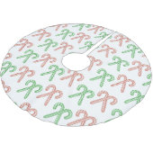 Kandijriet/pepermunt geborsteld polyesterboomrok kerstboom rok (Gekanteld)