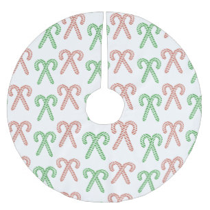 Kandijriet/pepermunt geborsteld polyesterboomrok kerstboom rok