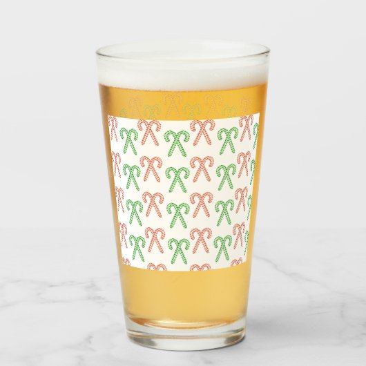 Kandijriet/pepermunt Glas (Voorkant gevuld)