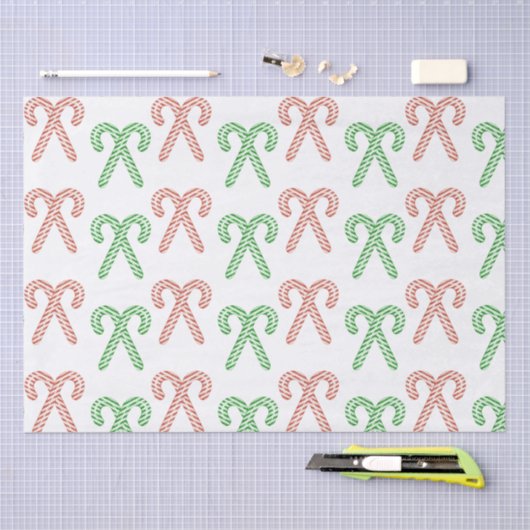 Kandijriet/pepermunt Tissuepapier (Craft)