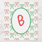 Kandijriet/pepermunt Wijn Etiket (Enkel label)