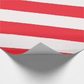 Kandijriet rode en witte diagonale strepen cadeaupapier (Hoek)