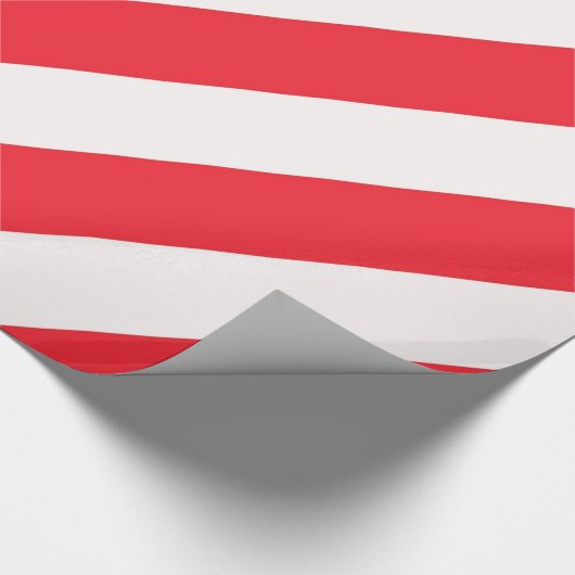 Kandijriet rode en witte diagonale strepen cadeaupapier (Hoek)