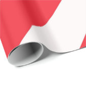 Kandijriet rode en witte diagonale strepen cadeaupapier (Rol Hoek)