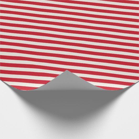 Kandijriet Rood en Witte stripte Cadeaupapier (Hoek)