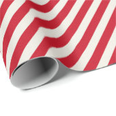 Kandijriet Rood en Witte stripte Cadeaupapier (Rol Hoek)