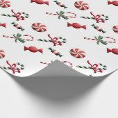 Kandijriet Rood Wit traditioneel cadeau Cadeaupapier (Hoek)