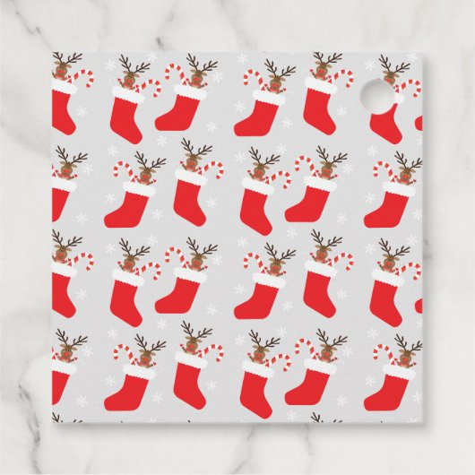 Kandijriet voor kerstrenrendieren bedankjes labels (Achterkant)