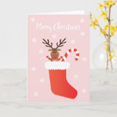 Kandijriet voor kerstrenrendieren kaart (Gele Bloem)