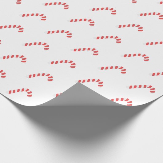 Kandijriet White Cute Simple Kerstfeestdag Cadeaupapier (Hoek)