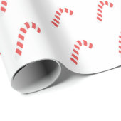 Kandijriet White Cute Simple Kerstfeestdag Cadeaupapier (Rol Hoek)