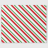 Kandijrietstrepen - rood en groen cadeaupapier (Vlak)