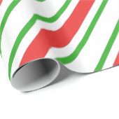 Kandijrietstrepen - rood en groen cadeaupapier (Rol Hoek)