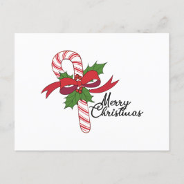 Kandijsuikerriet voor kerst feestdagenkaart