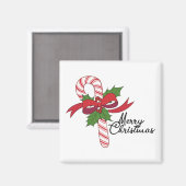 Kandijsuikerriet voor kerst magneet (Voorkant / Achterkant)