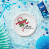 Kandijsuikerriet voor kerst papieren bordje (Feest)