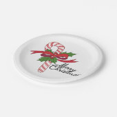 Kandijsuikerriet voor kerst papieren bordje (Gekanteld)