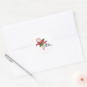 Kandijsuikerriet voor kerst ronde sticker (Envelop)