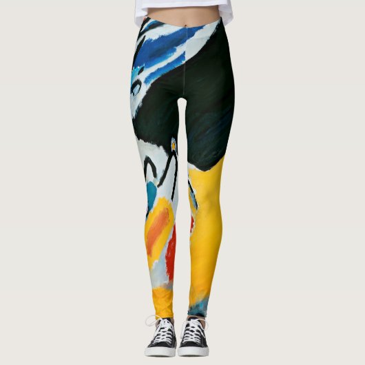Kandinski Impressie III Concert Abstract Schilderi Leggings (Voorkant)