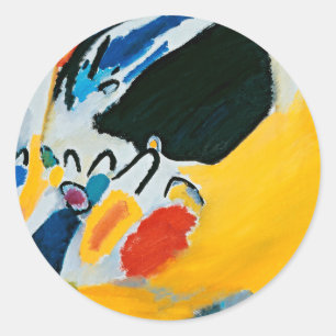 Kandinski Impressie III Concert Abstract Schilderi Ronde Sticker