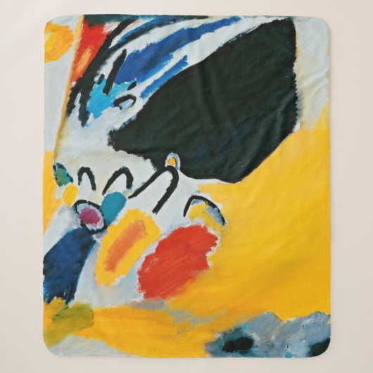 Kandinski Impressie III Concert Abstract Schilderi Sherpa Deken (Voorkant)