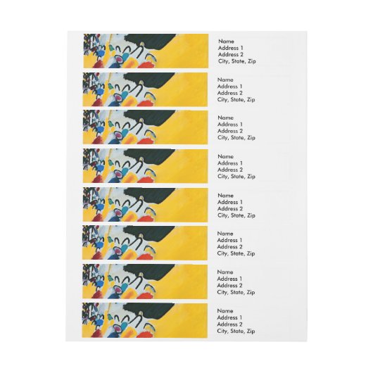 Kandinski Impression III Concert Abstract schilder Adreslabel Wikkel (Vel)