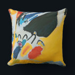 Kandinski Impression III Concert Abstract schilder Buitenkussen<br><div class="desc">Dit abstracte schilderij is van Wassily Kandinsky, Impression III Concert, 1911. Het is een abstracte indruk van een nacht bij een pianonconcert, met vormen van de zwarte piano bovenaan, en de menigte onderaan.</div>