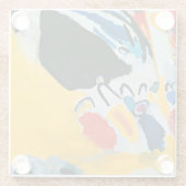 Kandinski Impression III Concert Abstract schilder Glazen Onderzetter (Achterkant)