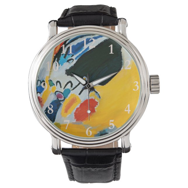Kandinski Impression III Concert Abstract schilder Horloge (Voorkant)