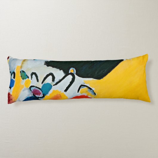 Kandinski Impression III Concert Abstract schilder Lichaamskussen (Achterkant)